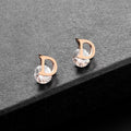 Letter D Rose Gold Stud.
