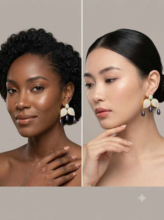 Mother of Pearl petals Earrings